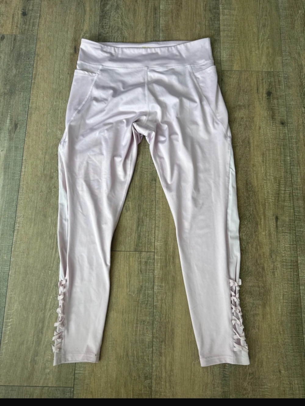 tek gear Light Pink Leggings with Side Lace Detail